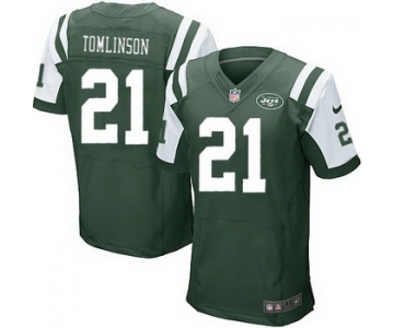 Men's New York Jets #21 LaDainian Tomlinson Green Team Color NFL Nike Elite Jersey