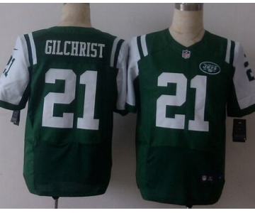 Men's New York Jets #21 Marcus Gilchrist Nike Green Elite Jersey