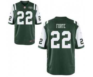 Men's New York Jets #22 Matt Forte Green Team Color NFL Nike Elite Jersey