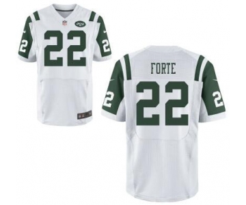 Men's New York Jets #22 Matt Forte Williams White Road NFL Nike Elite Jersey