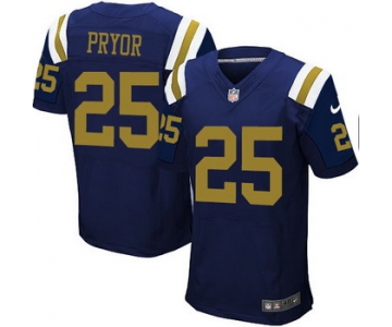 Men's New York Jets #25 Calvin Pryor Navy Blue Alternate NFL Nike Elite Jersey