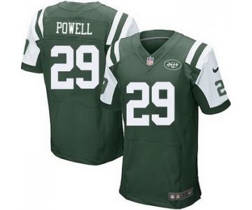 Men's New York Jets #29 Bilal Powell Green Team Color NFL Nike Elite Jersey