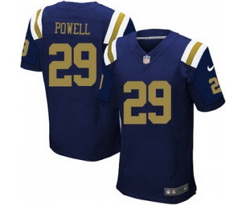 Men's New York Jets #29 Bilal Powell Navy Blue Alternate NFL Nike Elite Jersey