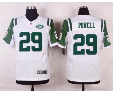 Men's New York Jets #29 Bilal Powell White Road NFL Nike Elite Jersey