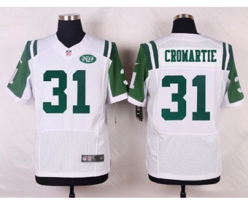 Men's New York Jets #31 Antonio Cromartie White Road NFL Nike Elite Jersey