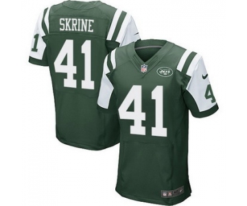 Men's New York Jets #41 Buster Skrine Green Team Color NFL Nike Elite Jersey