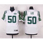 Men's New York Jets #50 Darron Lee White Road NFL Nike Elite Jersey