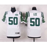 Men's New York Jets #50 Darron Lee White Road NFL Nike Elite Jersey