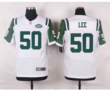 Men's New York Jets #50 Darron Lee White Road NFL Nike Elite Jersey