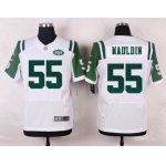 Men's New York Jets #55 Lorenzo Mauldin White Road NFL Nike Elite Jersey