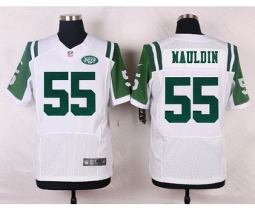 Men's New York Jets #55 Lorenzo Mauldin White Road NFL Nike Elite Jersey