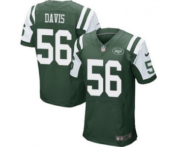 Men's New York Jets #56 Demario Davis Green Team Color NFL Nike Elite Jersey