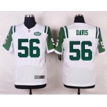 Men's New York Jets #56 Demario Davis White Road NFL Nike Elite Jersey