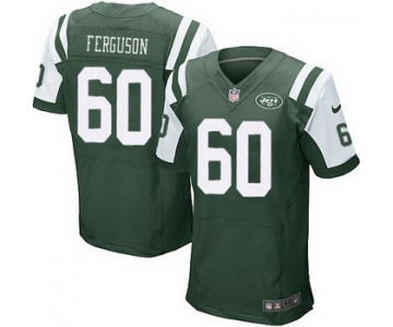 Men's New York Jets #60 D'Brickashaw Ferguson Green Team Color NFL Nike Elite Jersey