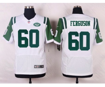 Men's New York Jets #60 D'Brickashaw Ferguson White Road NFL Nike Elite Jersey