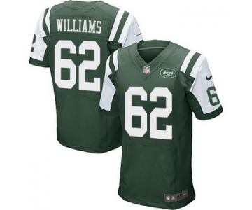 Men's New York Jets #62 Leonard Williams Green Team Color NFL Nike Elite Jersey