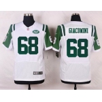 Men's New York Jets #68 Breno Giacomini White Road NFL Nike Elite Jersey