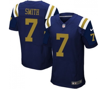 Men's New York Jets #7 Geno Smith Navy Blue Alternate NFL Nike Elite Jersey