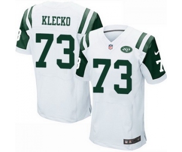 Men's New York Jets #73 Joe Klecko White Road NFL Nike Elite Jersey