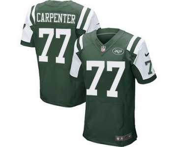 Men's New York Jets #77 James Carpenter Green Team Color NFL Nike Elite Jersey