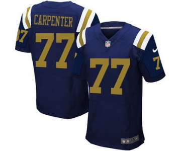 Men's New York Jets #77 James Carpenter Navy Blue Alternate NFL Nike Elite Jersey