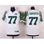 Men's New York Jets #77 James Carpenter White Road NFL Nike Elite Jersey