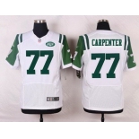 Men's New York Jets #77 James Carpenter White Road NFL Nike Elite Jersey