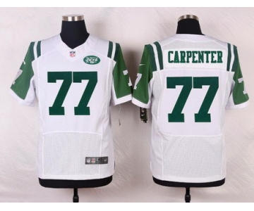 Men's New York Jets #77 James Carpenter White Road NFL Nike Elite Jersey