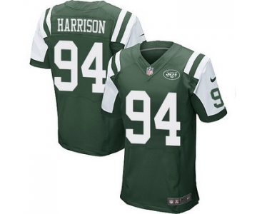 Men's New York Jets #94 Damon Harrison Green Team Color NFL Nike Elite Jersey