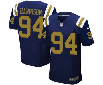 Men's New York Jets #94 Damon Harrison Navy Blue Alternate NFL Nike Elite Jersey