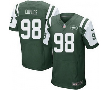 Men's New York Jets #98 Quinton Coples Green Team Color NFL Nike Elite Jersey