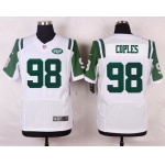 Men's New York Jets #98 Quinton Coples White Road NFL Nike Elite Jersey