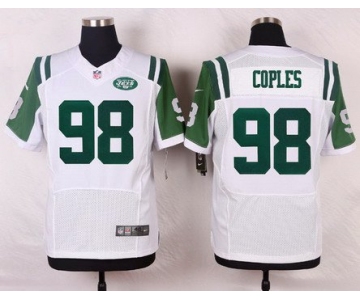 Men's New York Jets #98 Quinton Coples White Road NFL Nike Elite Jersey