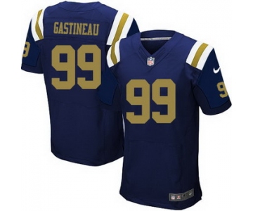 Men's New York Jets #99 Mark Gastineau Navy Blue Alternate NFL Nike Elite Jersey