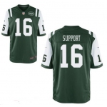 Men's New York Jets Resolute Support #16 Resolute Green Team Color Stitched NFL Nike Elite Jersey