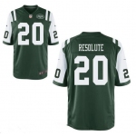 Men's New York Jets Resolute Support #20 Resolute Green Team Color Stitched NFL Nike Elite Jersey