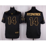 Nike Jets #14 Ryan Fitzpatrick Black Men's Stitched NFL Elite Pro Line Gold Collection Jersey