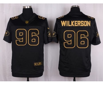 Nike Jets #96 Muhammad Wilkerson Black Men's Stitched NFL Elite Pro Line Gold Collection Jersey