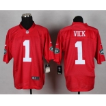 Nike New York Jets #1 Michael Vick 2014 QB Red Elite Jersey