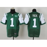 Nike New York Jets #1 Michael Vick Green Elite Jersey