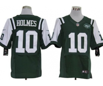 Nike New York Jets #10 Santonio Holmes Green Elite Jersey