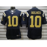 Nike New York Jets #10 Santonio Holmes Navy Blue Elite Jersey