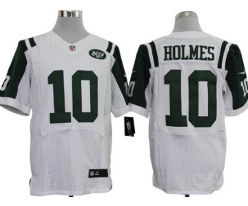 Nike New York Jets #10 Santonio Holmes White Elite Jersey