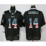 Nike New York Jets #14 Darnold USA Flag Fashion Black Elite Jersey