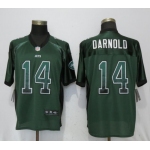 Nike New York Jets #14 Sam Darnold Green Drift Fashion Elite Jersey