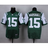 Nike New York Jets #15 Brandon Marshall Green Elite Jersey