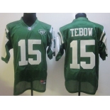 Nike New York Jets #15 Tim Tebow Green Elite Jersey