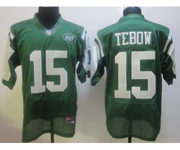 Nike New York Jets #15 Tim Tebow Green Elite Jersey