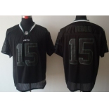 Nike New York Jets #15 Tim Tebow Lights Out Black Elite Jersey