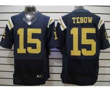 Nike New York Jets #15 Tim Tebow Navy Blue Elite Jersey